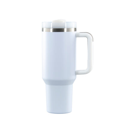Double Wall Tumbler 40oz Custom Insulated Water Bottles Travel Mug Cup With Handle Thermal Stainless Steel Tumbler Wholesale - 14#White color