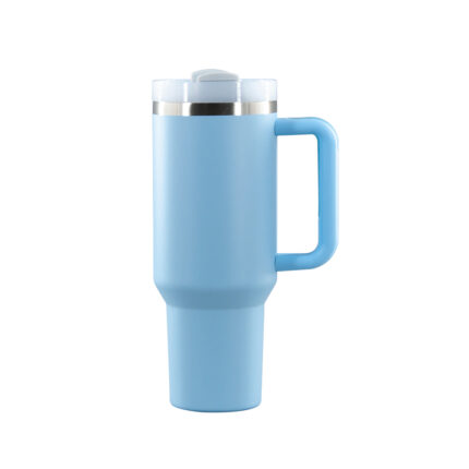 Double Wall Tumbler 40oz Custom Insulated Water Bottles Travel Mug Cup With Handle Thermal Stainless Steel Tumbler Wholesale - 15#Sky Blue color