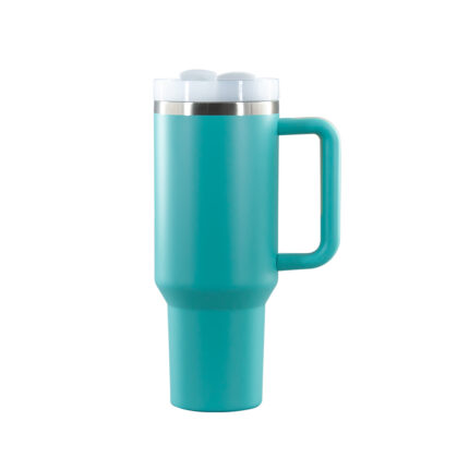 Double Wall Tumbler 40oz Custom Insulated Water Bottles Travel Mug Cup With Handle Thermal Stainless Steel Tumbler Wholesale - 18#Lake Green color