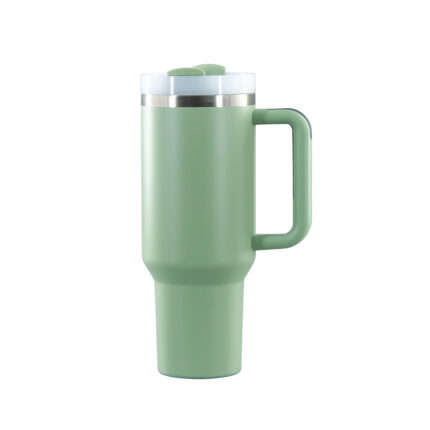 Double Wall Tumbler 40oz Custom Insulated Water Bottles Travel Mug Cup With Handle Thermal Stainless Steel Tumbler Wholesale - 2#Light Army Green color