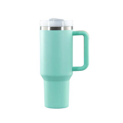 Double Wall Tumbler 40oz Custom Insulated Water Bottles Travel Mug Cup With Handle Thermal Stainless Steel Tumbler Wholesale - 5#Light Blue color