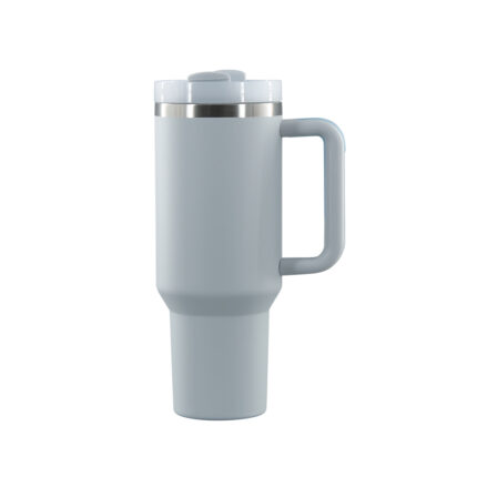 Double Wall Tumbler 40oz Custom Insulated Water Bottles Travel Mug Cup With Handle Thermal Stainless Steel Tumbler Wholesale - 7#Light Grey color