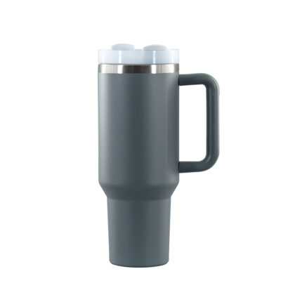 Double Wall Tumbler 40oz Custom Insulated Water Bottles Travel Mug Cup With Handle Thermal Stainless Steel Tumbler Wholesale - 8#Deep Grey color