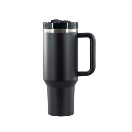 Double Wall Tumbler 40oz Custom Insulated Water Bottles Travel Mug Cup With Handle Thermal Stainless Steel Tumbler Wholesale - 9#Black color