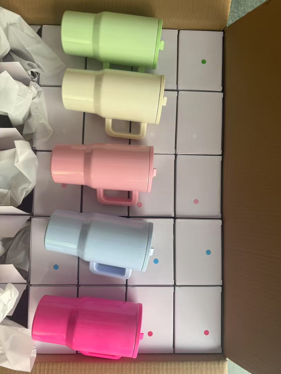 定制标志DIY 20盎司升华空白双壁不倒翁杯,带手柄20盎司防漏旅行儿童杯,带盖和纵梁 product image 2