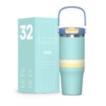 32oz Insulated Double Wall Stainless Steel Tumbler with Ergonomic Handle and Durable Quality for Outdoor Use product image 1