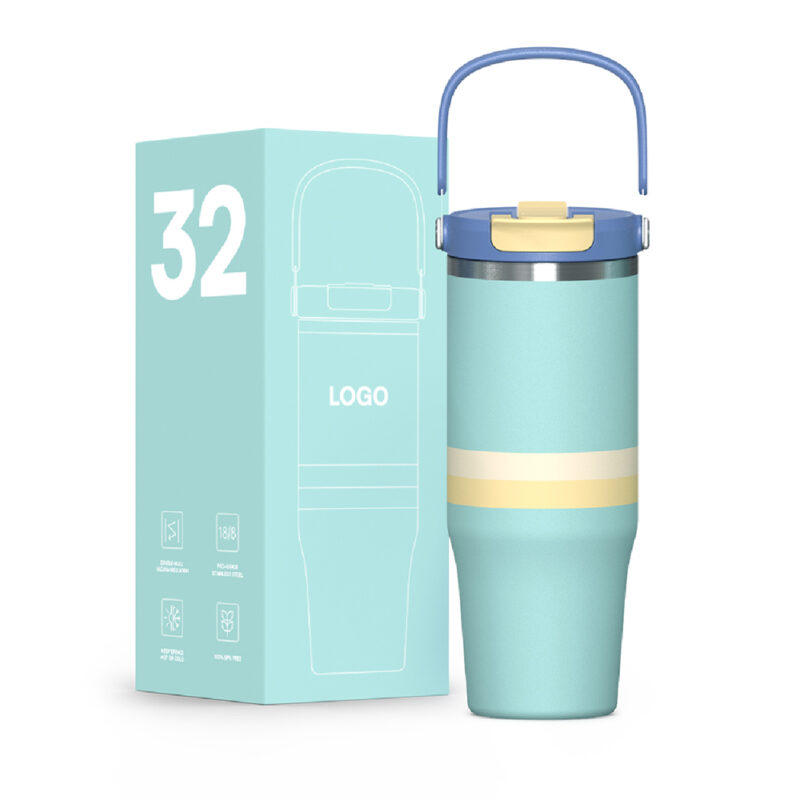 32oz Insulated Double Wall Stainless Steel Tumbler with Ergonomic Handle and Durable Quality for Outdoor Use product image 1