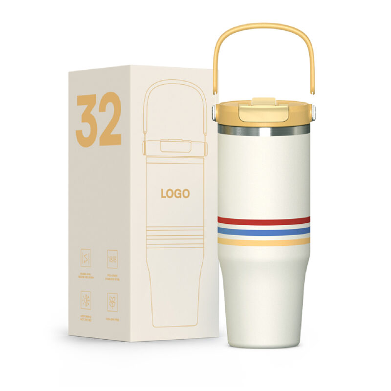 32oz Insulated Double Wall Stainless Steel Tumbler with Ergonomic Handle and Durable Quality for Outdoor Use product image 2