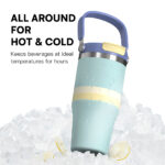 32oz Insulated Double Wall Stainless Steel Tumbler with Ergonomic Handle and Durable Quality for Outdoor Use product image 3