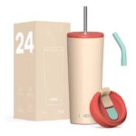 New Design Double-Wall Vacuum Insulated Water Bottle (12oz/16oz/24oz) - Insulated Lid product image 1