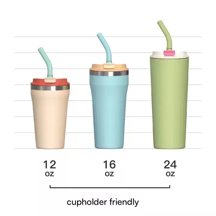 New Design Double-Wall Vacuum Insulated Water Bottle (12oz/16oz/24oz) - Insulated Lid product image 2