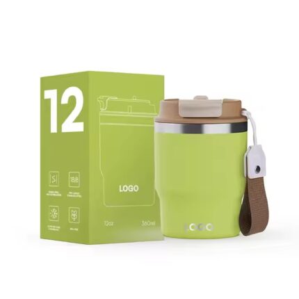 12 oz 2-in-1 Lid Stainless Steel Insulated Tumbler Coffee Cup with Rope, Customized Sample with Rope product image 2
