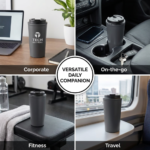 Kingze Premium 17oz Stainless Steel Thermal Coffee Tumbler 500ml Spill-proof Vacuum Travel Coffee Mug with Lids product image 5