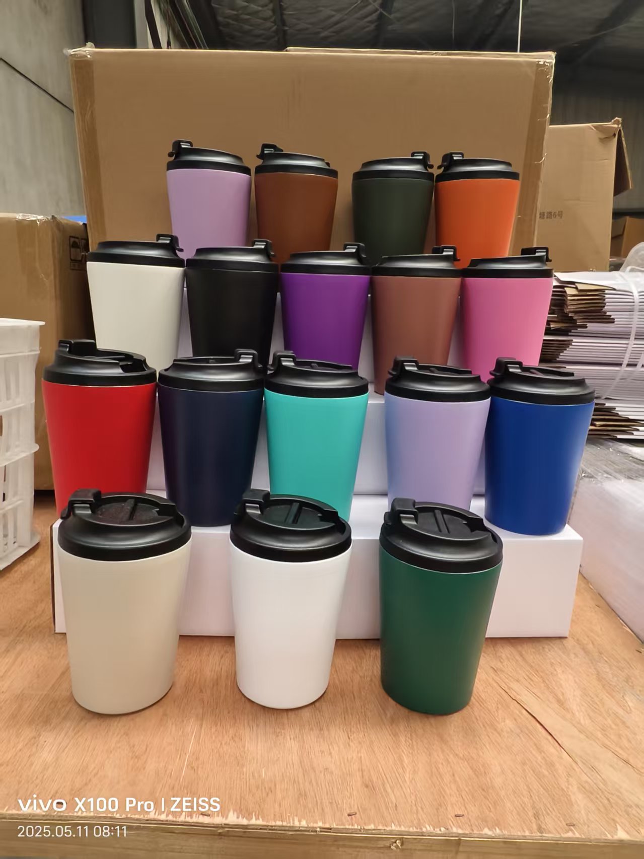 ZY 500ml Travel Coffee Mug Warmer Stainless Steel Thermal Coffee Water Mug Stainless Metal Ice Winter Coffee Mug product image 3