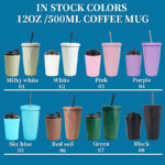 ZY 500ml Travel Coffee Mug Warmer Stainless Steel Thermal Coffee Water Mug Stainless Metal Ice Winter Coffee Mug product image 4