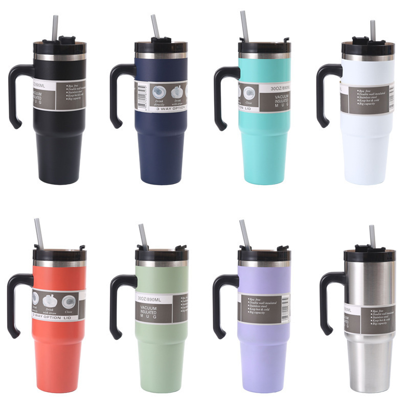 20 oz 30 oz Stainless Steel Vacuum-Insulated Tumbler Cup Cute Design Modern Eco-Friendly Beer Mug Parties Includes Straw Lid product image 2