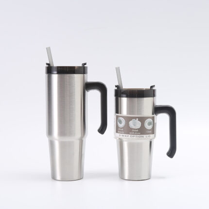 20 oz 30 oz Stainless Steel Vacuum-Insulated Tumbler Cup Cute Design Modern Eco-Friendly Beer Mug Parties Includes Straw Lid - SKU-1 color