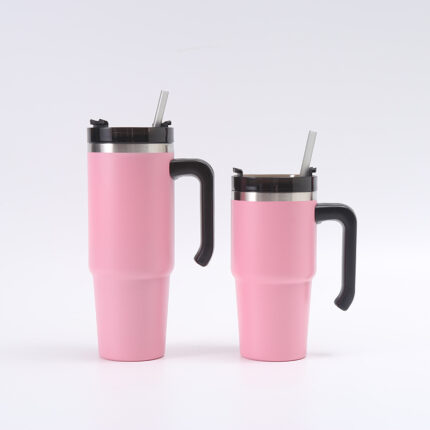 20 oz 30 oz Stainless Steel Vacuum-Insulated Tumbler Cup Cute Design Modern Eco-Friendly Beer Mug Parties Includes Straw Lid - SKU-6 color