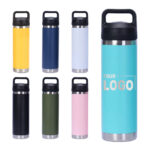 Custom Logo 18oz 36oz Double Walls Stainless Steel Tumbler Vacuum Insulated Cup Lift Ring Portable Tumbler product image 1