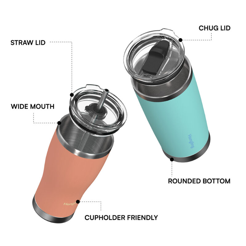 Customized 10oz Double-walled Vacuum Stainless Steel BPA-free Hot & Cold Insulation Water Bottle With Straw Lid Thermal Carafe product image 2