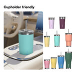 Customized 10oz Double-walled Vacuum Stainless Steel BPA-free Hot & Cold Insulation Water Bottle With Straw Lid Thermal Carafe product image 3