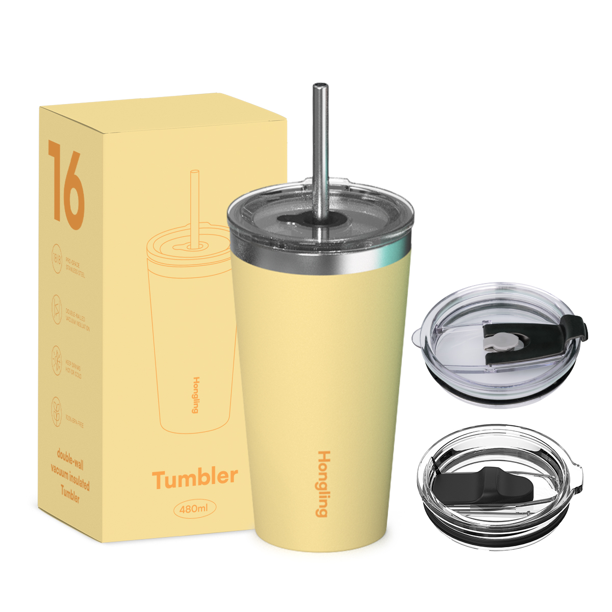 20oz Stainless Steel Vacuum Insulated Coffee Travel Mug Double Wall Powder Coated Insulated Coffee Mug Travel Mug with Lid product image 1