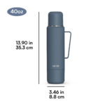 40oz Customized Large Stainless Steel Vacuum Outdoor Sports Travel Bottle Double Lid Sharing Pot Thermos Tumbler with Handle product image 4