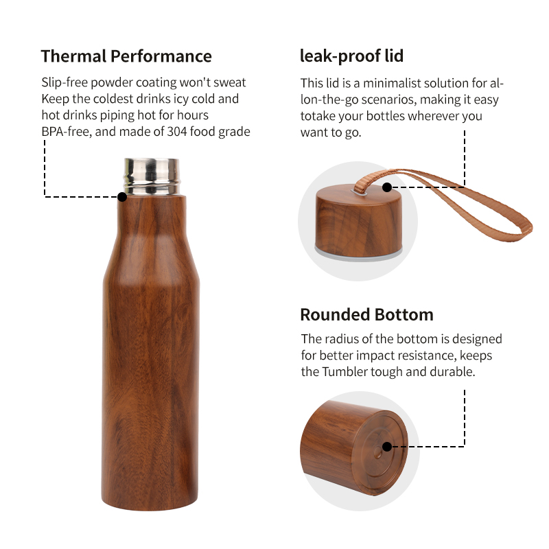 17oz Hot Sales Stainless Steel Vacuum Outdoor Sports Travel Bottle Double Lid Sharing Pot Thermos Tumbler with Handle product image 2