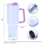 Custom Wholesale 40oz Stainless Steel Insulated Vacuum Mug Blank Sublimation Bottle Tumbler Printable Water Bottles product image 2