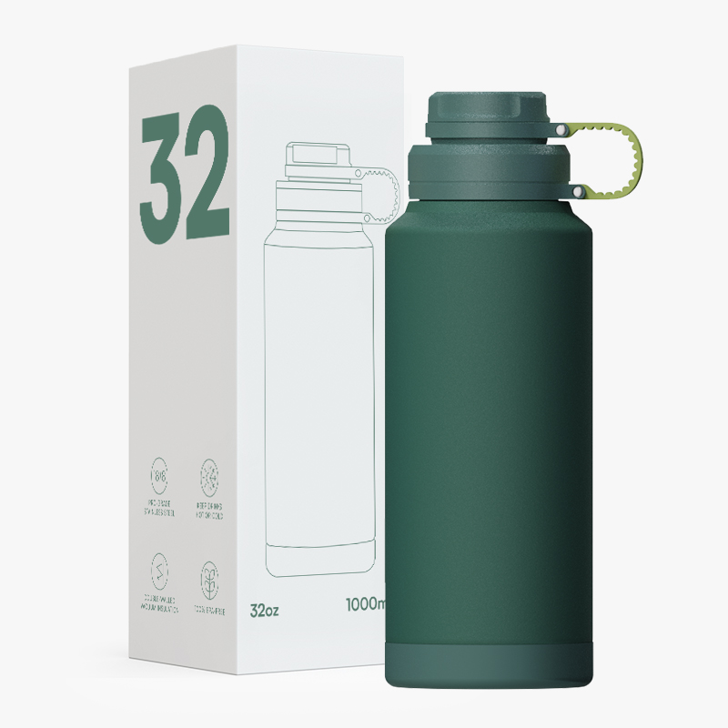 Hydro Water Bottle Flask Stainless Steel Reusable Vacuum Insulated Wide Mouth Sports Water Bottle with Straw Lid product image 1