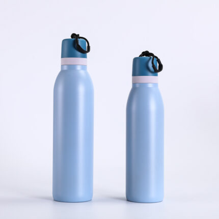 RTS in Stock 540ml 710ml Stainless Steel Wholesale Free Travel Macaron Colourful Sport Metal Insulated Water Bottle with Lid - Sky Blue color