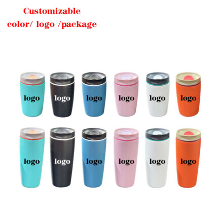 Custom Logo 12oz 20oz Stainless Steel Hot Coffee Cup Fashion Thermal Insulation Cup Portable Outdoor Travel Cup with Lid product image 1