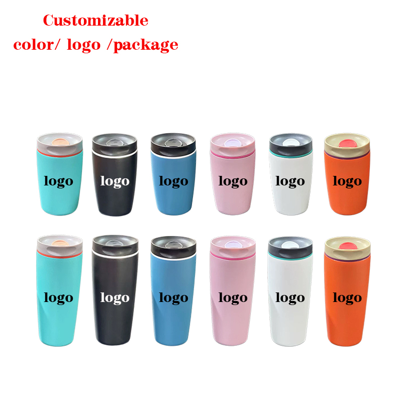 Custom Logo 12oz 20oz Stainless Steel Hot Coffee Cup Fashion Thermal Insulation Cup Portable Outdoor Travel Cup with Lid product image 1
