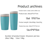 Custom Logo 12oz 20oz Stainless Steel Hot Coffee Cup Fashion Thermal Insulation Cup Portable Outdoor Travel Cup with Lid product image 2