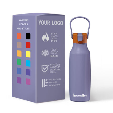 Sport Insulated Stainless Steel Water Bottle Straw 550/720ml Capacity 12-24 Hours Thermal Insulation BPA Free for Gym Running - 2 color