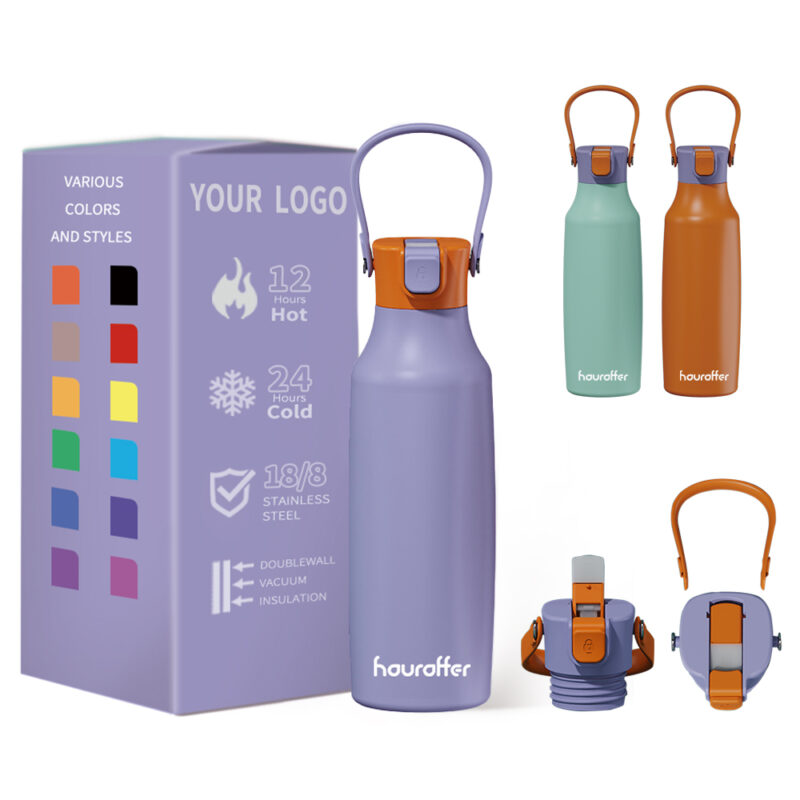 Sport Insulated Stainless Steel Water Bottle Straw 550/720ml Capacity 12-24 Hours Thermal Insulation BPA Free for Gym Running product image 1
