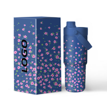 Customization Stainless Steel Coffee Mug Flip Straw Tumbler 22 oz Travel Insulated Eco-Friendly Minimalist Gift Cup - 12 color