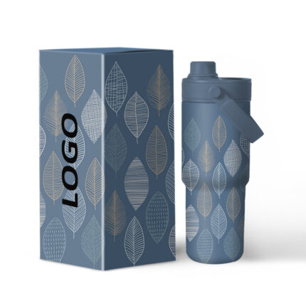 Customization Stainless Steel Coffee Mug Flip Straw Tumbler 22 oz Travel Insulated Eco-Friendly Minimalist Gift Cup - 5 color