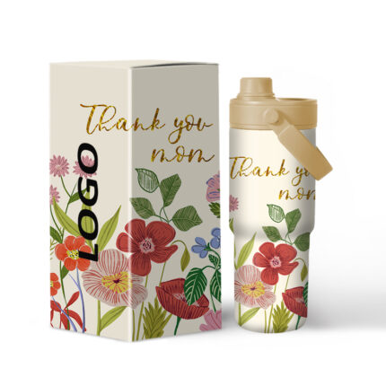 Customization Stainless Steel Coffee Mug Flip Straw Tumbler 22 oz Travel Insulated Eco-Friendly Minimalist Gift Cup - 7 color