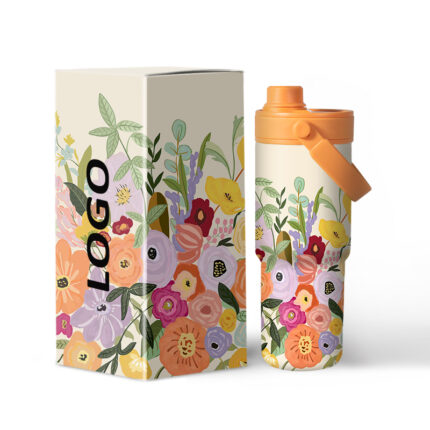 Customization Stainless Steel Coffee Mug Flip Straw Tumbler 22 oz Travel Insulated Eco-Friendly Minimalist Gift Cup - 9 color