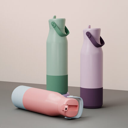2025 New Style Customized Outdoor Double Wall Vacuum Insulated Stainless Steel 304 Tumbler Straw Handgrip Eco-Friendly - 1 color