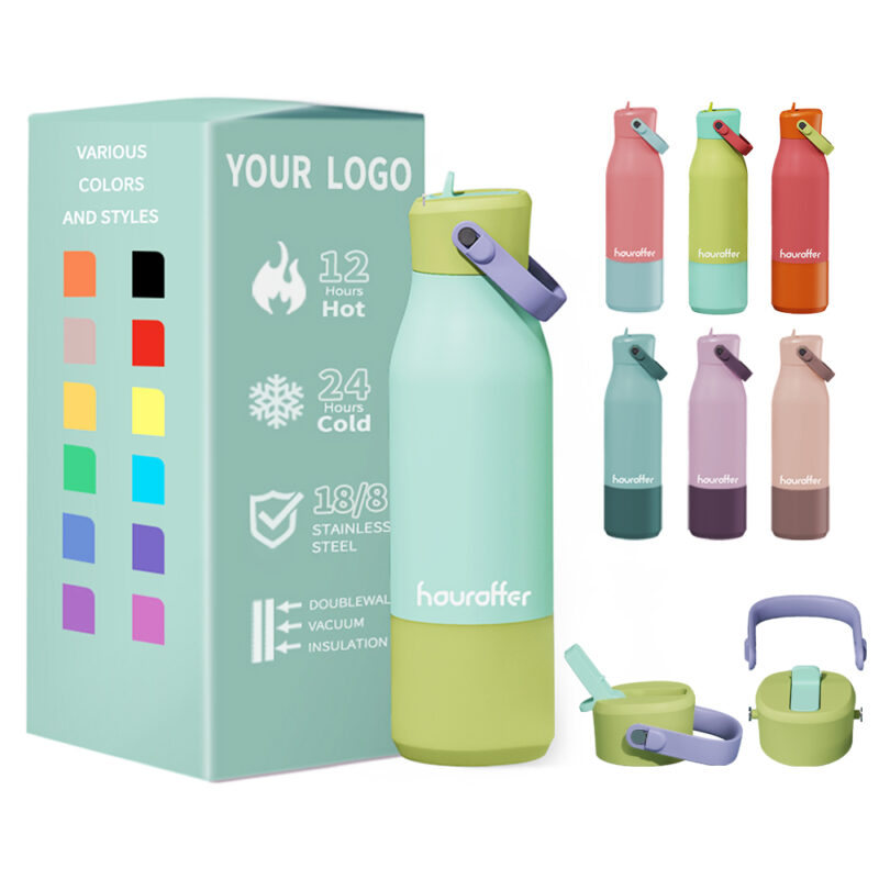 2025 New Style Customized Outdoor Double Wall Vacuum Insulated Stainless Steel 304 Tumbler Straw Handgrip Eco-Friendly product image 1