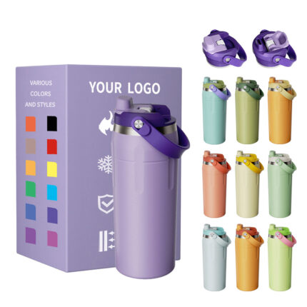 Vacuum Insulated Stainless Steel Custom Double Wall Thermos Travel Tumbler Sport Bottle 17/25/30oz 12-24hr Business Gifts - 2 color