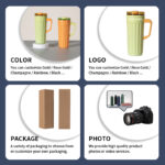 For Insulated Stainless Steel Tumbler with Handle and Straw 12/17oz Eco-Friendly 6-12 Hours Hot/Cold Office & Car Use product image 2
