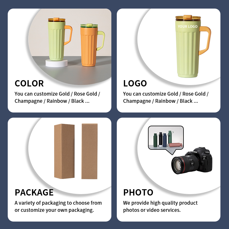 For Insulated Stainless Steel Tumbler with Handle and Straw 12/17oz Eco-Friendly 6-12 Hours Hot/Cold Office & Car Use product image 2