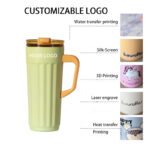For Insulated Stainless Steel Tumbler with Handle and Straw 12/17oz Eco-Friendly 6-12 Hours Hot/Cold Office & Car Use product image 3