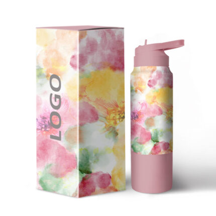 23oz 30oz BPA Free Stainless Steel 304 Vacuum Insulated Eco-Friendly Boiling Water Safe Sports Water Bottles Rotating Lid Hand - 14 color