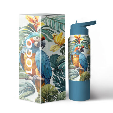 23oz 30oz BPA Free Stainless Steel 304 Vacuum Insulated Eco-Friendly Boiling Water Safe Sports Water Bottles Rotating Lid Hand - 9 color
