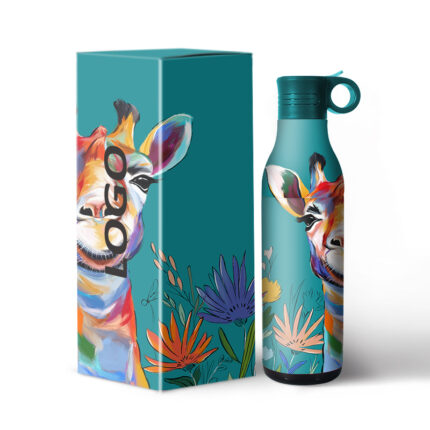 425ml+400ml Stainless Steel 304 Eco-Friendly Water Bottle with Handle and Lid 2 1 BPA Free Vacuum Flask for 12-24 Hours Thermal - 1 color