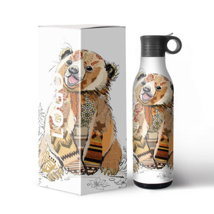425ml+400ml Stainless Steel 304 Eco-Friendly Water Bottle with Handle and Lid 2 1 BPA Free Vacuum Flask for 12-24 Hours Thermal - 10 color
